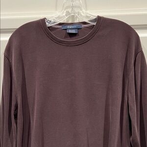 Zegna Men's Long Sleeve Brown Tee